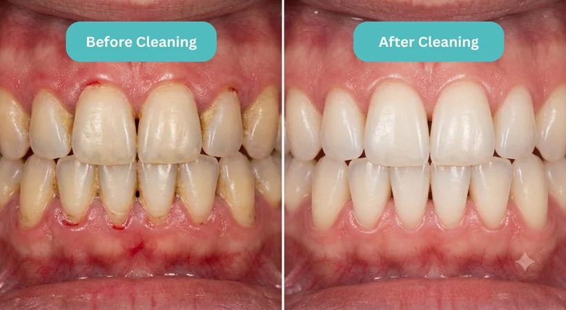 Before Cleaning & After Cleaning