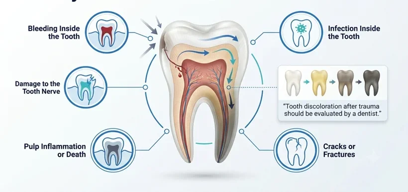 Why Does a Tooth Darken After Trauma